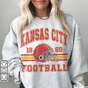 Vintage 90s Style Kansas City Football, Kansas City Football Sweatshirt, Game Day Shirt, Kansas City Fan, Kansas City Sweatshirt, Football