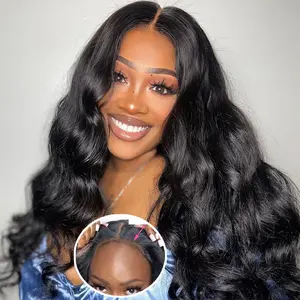 TikTokShopBlackFriday Glueless Wig With Drawstring Body Wave Ready to Wear Pre Cut 13x4 13x6 Hd Transparent Lace Front Human Hair Wig for Women 6x4 Lace Closure Wig 180% Bling Hair