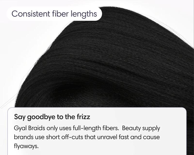 Gyal Braids Apple Cider Vinegar Pre-Rinsed Braiding Hair itch free braiding. Hypoallergenic ACV Pre-Rinsed. 8 Bundles per Pack. 16" Synthetic Extensions Synthetic Soft Hairpieces