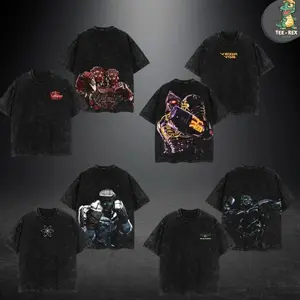 COLLECTION Real Steel T-Shirt featuring Twin, Noisy Boy, Zeus, Atom, and Midas. Crafted from heavyweight washed cotton for vintage softness. Oversized fit. New drop for robot fight fans and collectors. JS4