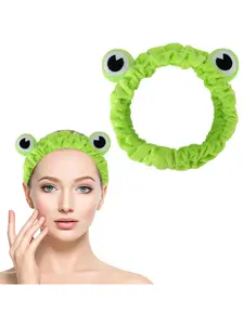 Women's Fashion Elegant Coral Fleece Hairband, Adjustable Headband, Comfortable Soft Frog Headband, Frog Design for Face Washing Skincare Sports All Seasons