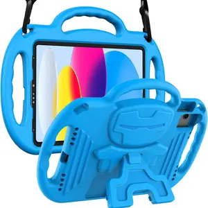 iPad Shockproof Reinforced Case, Tablet Protective Cover with Shoulder Strap, Handle, and Stand, Durable Protection for Your iPad, Essential Accessories