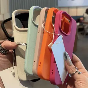 Leather TPU Phone Case For iPhone 17 Pro Max 16 13 11 15 14 Plus 12 17 Air 17Promax 16promax Shockproof Soft Funda Cover Coque