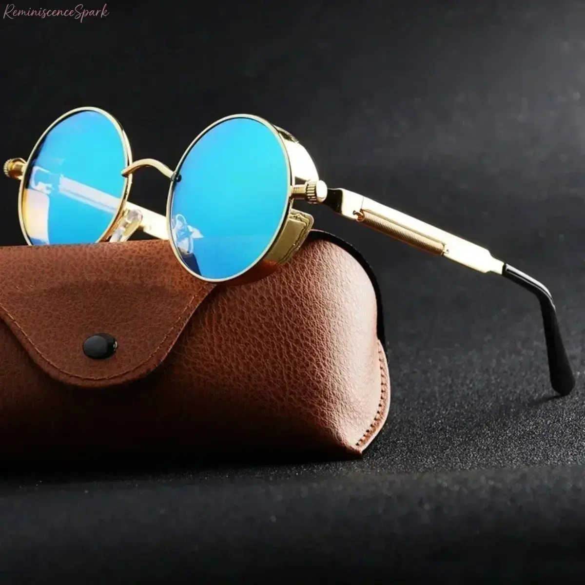 Unisex Metal Steampunk Round Sunglasses - Men's Accessories, Vintage Retro Stylish UV400 Protection Eyewear, High-Quality Durable Shades for Cosplay, Daily Casual Wear,summerwins
