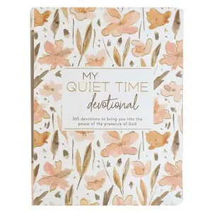 USED-My Quiet Time Devotional - 365 Devotions for Women to Bring You Into the Peace of the Presence of God Peach Floral Softcover Flexcover Gift Book W/Rib by Larsen, Carolyn (Leather Bound)