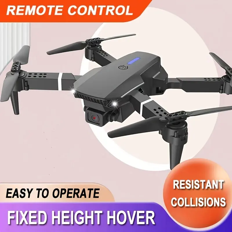 Beginner-Friendly Foldable Drone with Camera - 1080p Video, Remote-Controlled Aerial Photography Device, 1 or 2 Long-Lasting Batteries, Intelligent Hovering, Optical Flow Positioning, Compact Aerial Footage Tool, Great Holiday Gift for Men/Teenagers