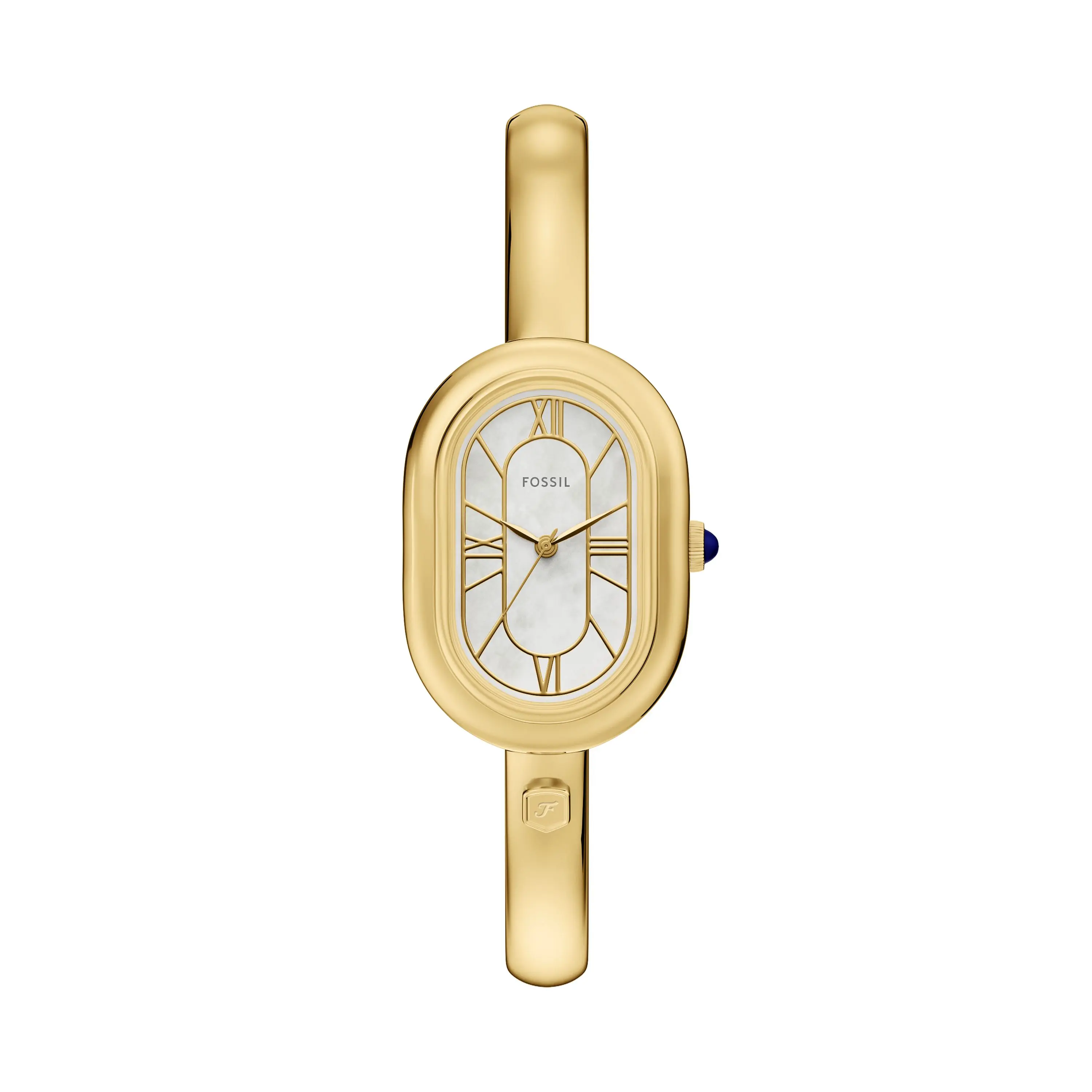 Fossil Women's Sloan 25mm Three-Hand Gold-Tone Stainless Steel Bangle Watch