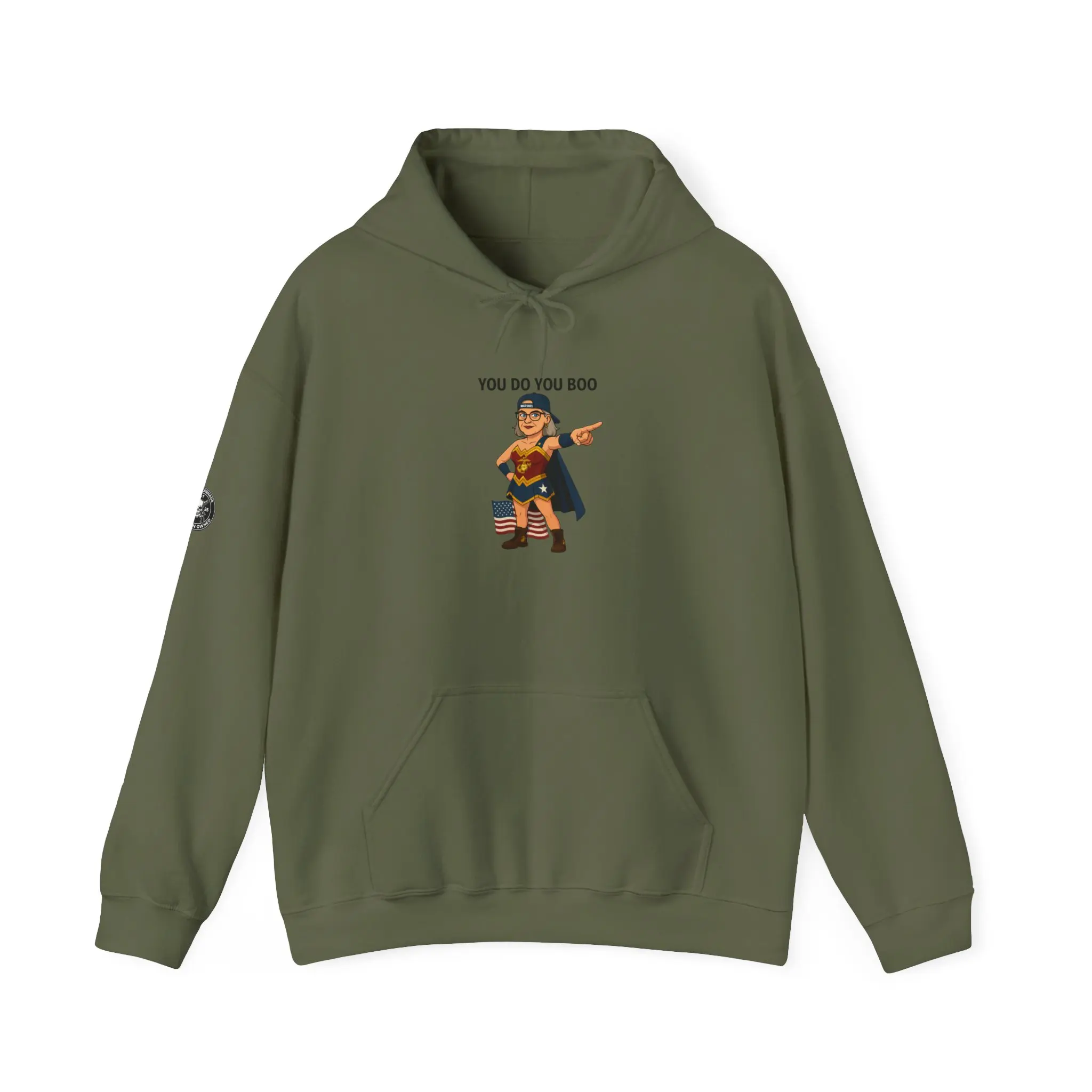 Camo and Carnage LLC Unisex Graphic Long Sleeve Sweatshirt Tee, Marine-Inspired US Cotton Top with Shoulder Tape and Seamless Cut, Tops, Sweatshirts