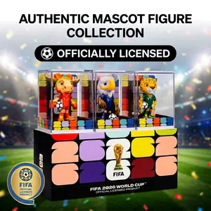 [FIFA Official Licensed] 2026 World Cup Official Licensed Mascot Figure, Soccer Fan Collectible Display Toy, 6cm & 9cm- 3Pc set- Desk Decor,Trend Toy,Perfect Gift