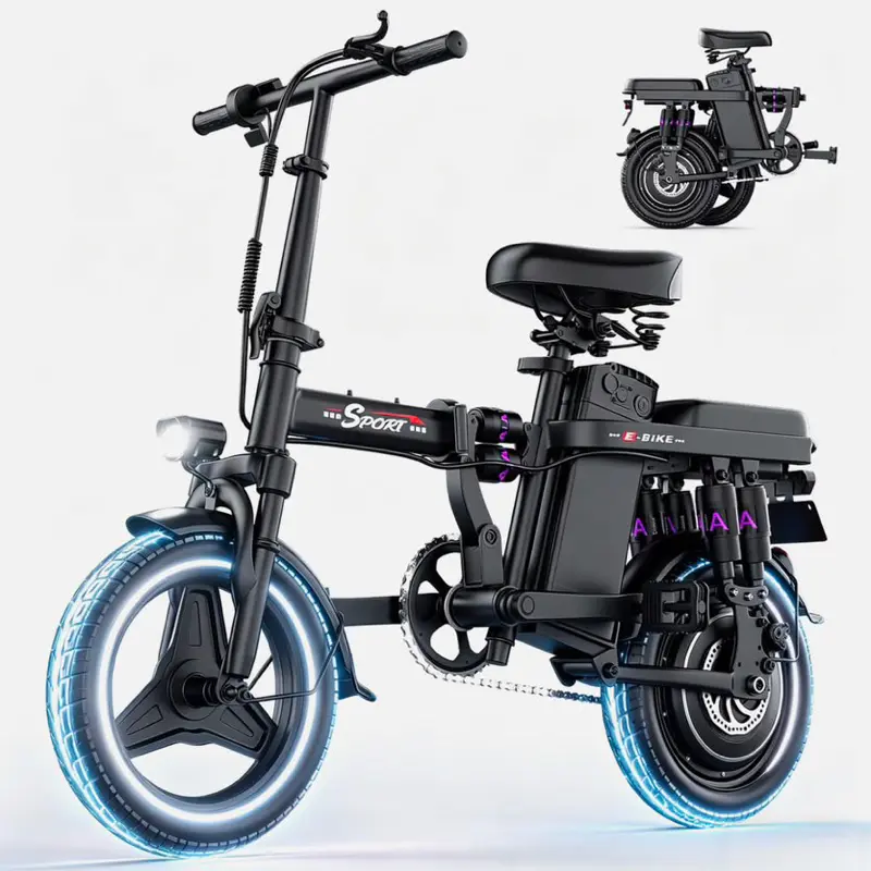 14-Inch Mini Lightweight Foldable Electric Bike