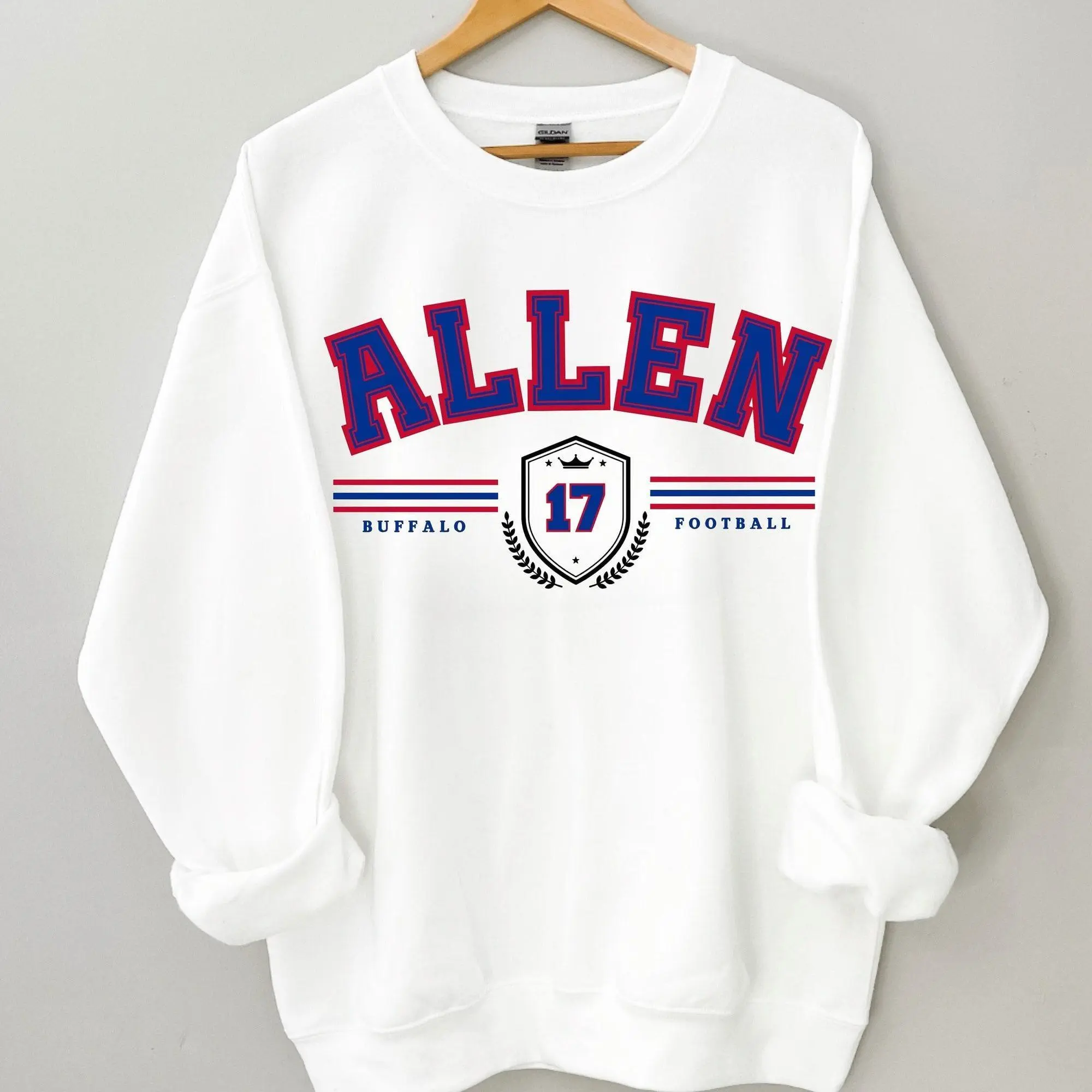 Allen Football Sweatshirt, Vintage Style Buffalo Sweatshirt, Made In USA, Gift For Football Fan