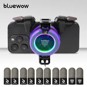 BlueWow X109 Magnetic & Clip-On Phone Cooler RGB Lights 3-Speed Smart TEC Cooling for iPhone Samsung USB Connectivity for Gamers CODM PUBG Mobile Freefire
