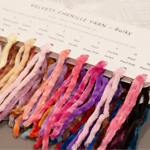 Velvety Chenille Yarn - Bulky Color Card