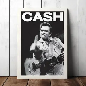 Johnny Cash's - Cash Poster - Music Fan Collectibles - Vintage Music Poster - Home Decor - Wall Art - Posters Gifts UNFRAMED