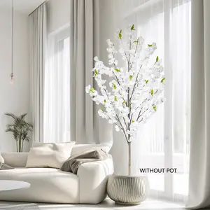Artificial Cherry Blossom Tree, 5.25-6.89ft Tall, Realistic Faux Plant for Indoor & Outdoor Use, Perfect for Home Decor, Weddings, Festivals, Decorative Flower, Lifelike Artificial Flower