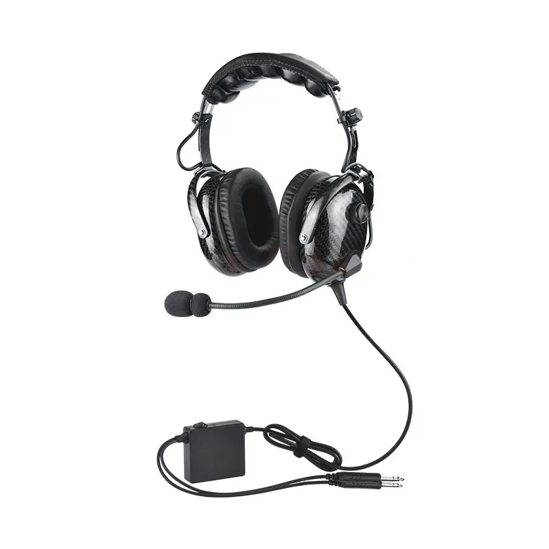 Ultra-Lightweight Carbon Fiber ANR Electronic Headset - Over Ear, High-Performance Audio Accessory, Stereo Cable with PJ-055 (.25"F6.3 Phone Plug), Not Water Resistant