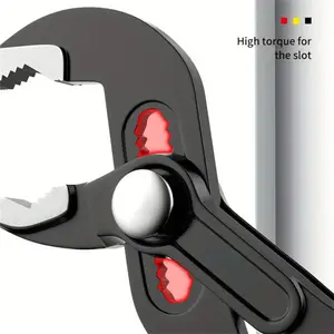 Quick-release Pump Clamp Wrench with Adjustable Channel Lock Durable Cr-V Steel Comfortable Grip for Pumps and Servicing