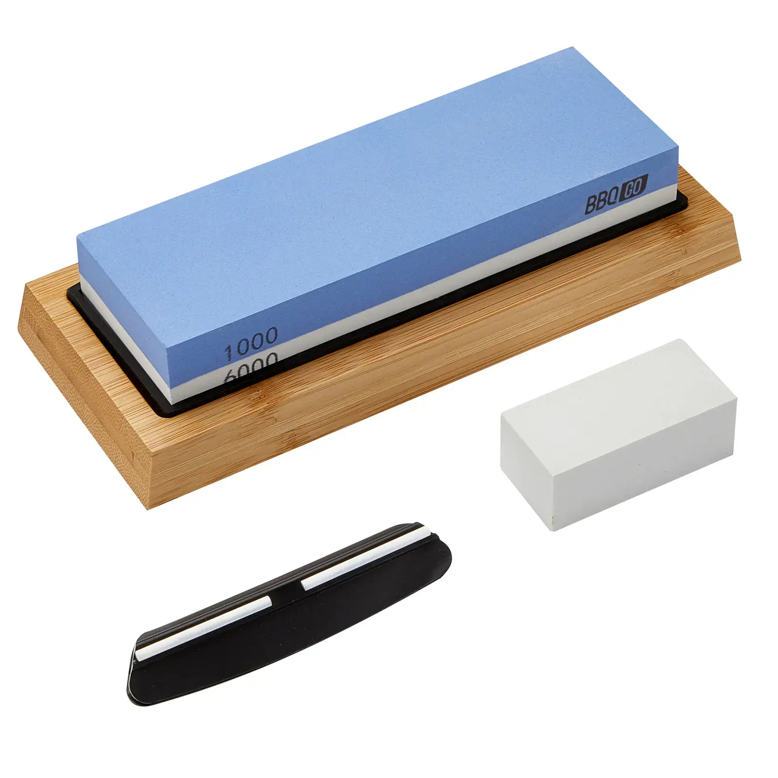 1000/6000 grit double-sided sharpening stones — sharpening stones with non-slip base, water stones set, and angle guide