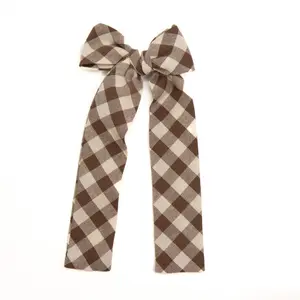 Fawn Gingham - Lady Hair Bow