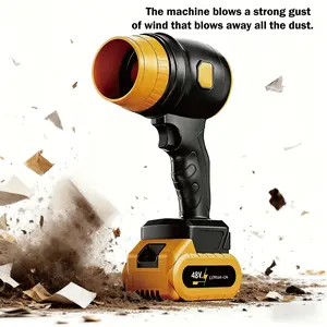 Turbo Jet Blower Electric Cordless Leaf Blower Handheld with 2 4.0Ah Batteries & Charger for Patio Cleaning Car Drying Dust Removal Lightweight Design Powerful