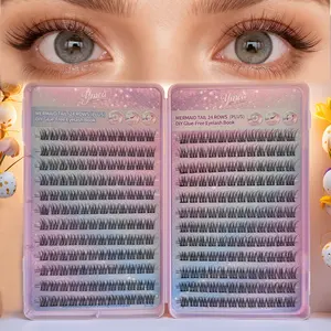 Large-Capacity Self-Adhesive False Eyelash Album - Glue-Free Natural Lashes, Fluffy Cluster Lashes, Fluffy Volume Eyelashes, Fluffy & Breathable Texture, Easy to Remove & Long-Lasting Wear, Perfect for Beginners & Makeup Enthusiasts