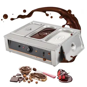 1500W Electric Chocolate Tempering Machine, 26 Lbs 2 Tanks Chocolate Melter with 86~185℉ Temp Control, 304 Stainless Steel Commercial Food Warmer for Chocolate Milk Cream