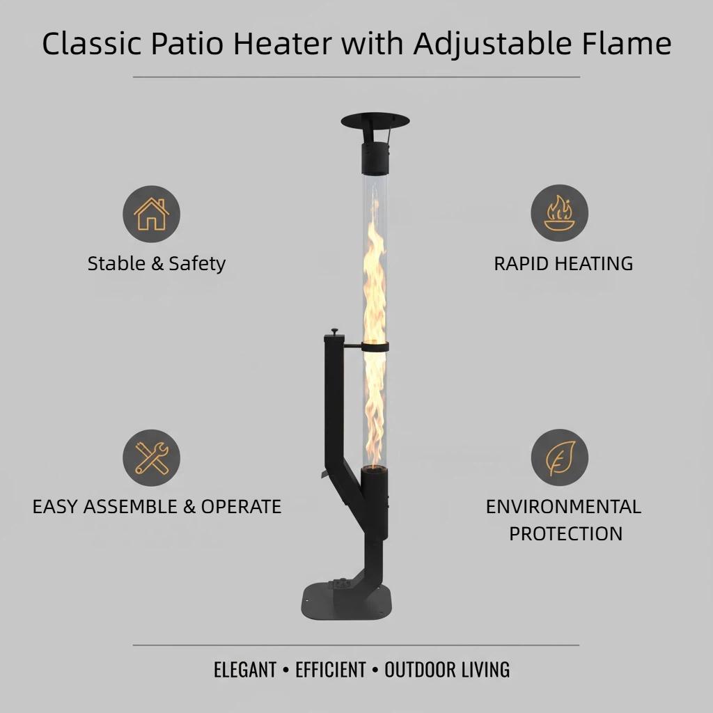 Outdoor Pellet Fire Feature with Vertical Flame | Modern Steel Patio Flame Column for Ambience & Atmosphere | Portable Decorative Fire for Backyard, Garden, Camping & Parties Outdoor Pellet Fire Feature with Vertical Flame | Modern Steel Patio Flame Column for Ambience & Atmosphere | Portable Decorative Fire for Backyard, Garden, Camping & Parties