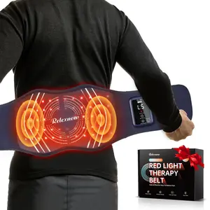 Red Light Therapy Belt & Back Massager for Pain Relief, Infrared Light Therapy Vibration RechargeableCordless Use