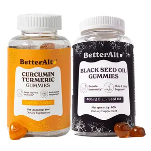 BetterAlt Curcumin & Turmeric Gummies + Black Seed Oil Gummies | 30 + 60 Gummies | Dietary Supplement