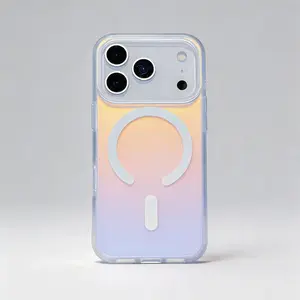 Magnetic Iridescent Case for iPhone 17 16 15 14 13 12 Pro Max [Compatible with Magsafe] [Cute and Unique Phone Cover for Girls and Women] Fluorescent Holographic Iridescent Phone Cover
