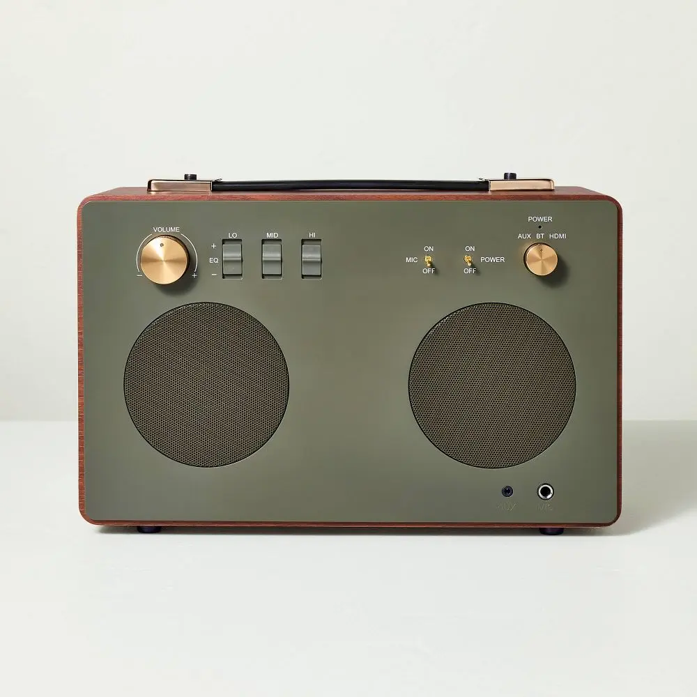 Brass Dolby Speaker Forest Green - Hearth & Hand with Magnolia