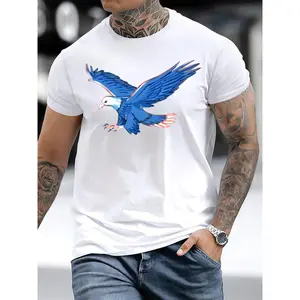 100% Cotton Short-Sleeve T-Shirt With Stunning Flying Eagle Design – Casual And Comfortable Golf Gift T-Shirt For Men And Women