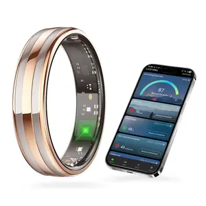 Luck Ring New HR02 Smart Ring Heart Rate Monitor Sleep Blood Oxygen Pedometer Sporty Diamond Embedded Health Tracker with App Connectivity