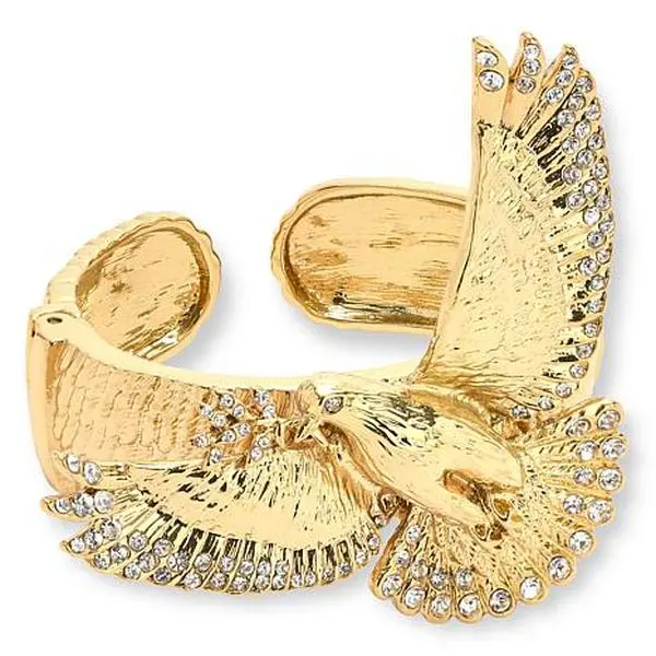 Heidi Daus Dreaming of Peace Goldtone Dove Cuff Bracelet