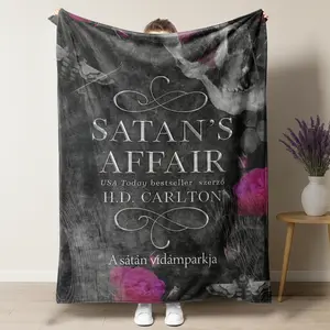 Satan's Affair H.D. Carlton Fleece Blanket – Dark Romance Novel Cover Design, Perfect for Haunting Adeline Fans, Ideal for Book Nook, Bedroom & Dark Romance Lover Gift