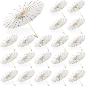 20 count Paper Umbrella 23.6'' Paper Parasol DIY Decorative  Chinese Umbrella for Wedding Christmas Props