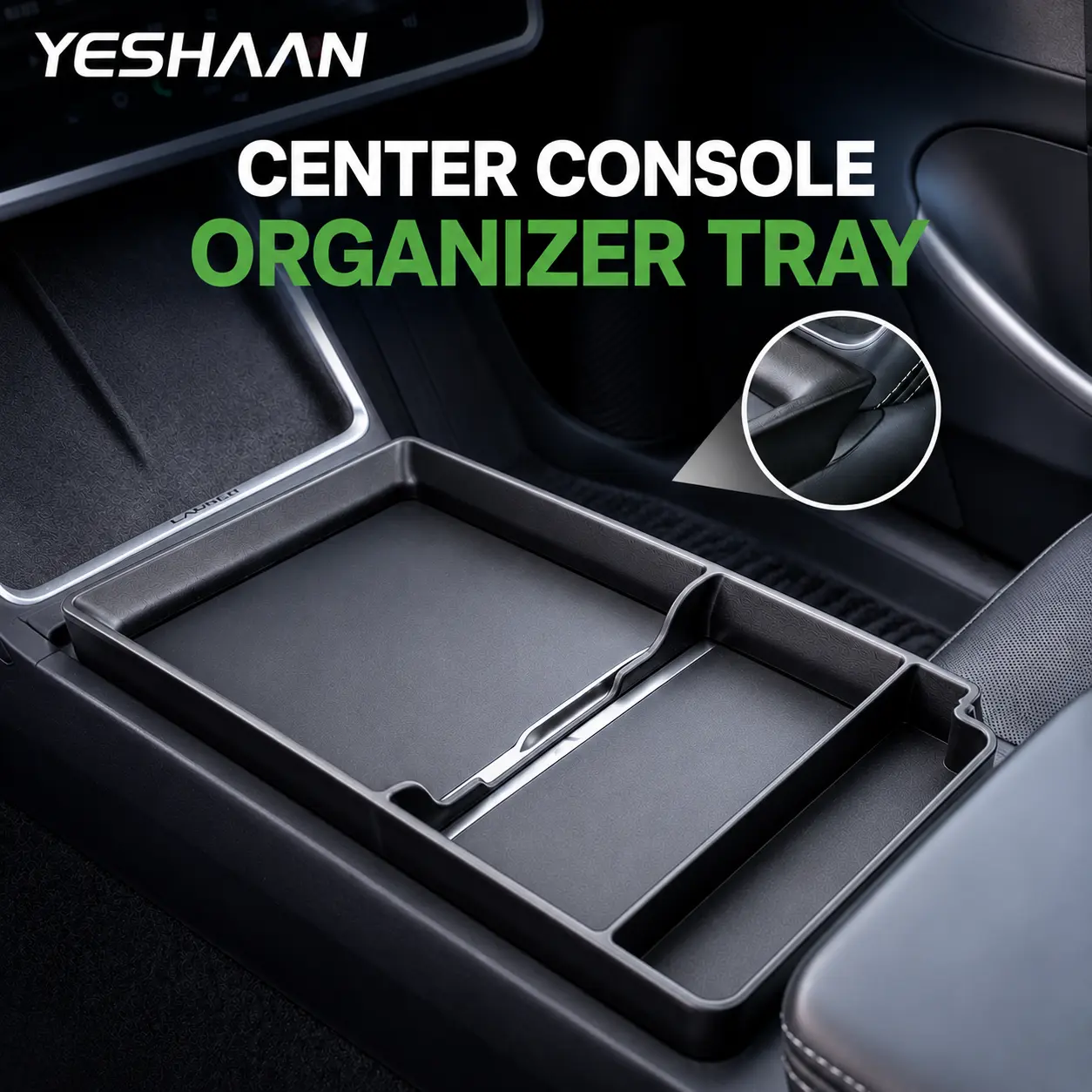 YESHAAN Plastic Center Console Partition Shelf for Tesla 3/Y/YL, Center Panel Organizer for Stowing and Tidying, Easy to Install to Organize Items