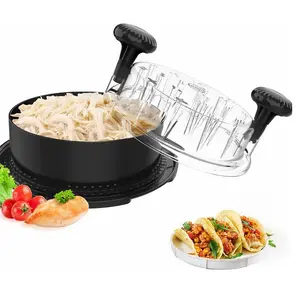 Chicken Shredder, 2025 Pro Chicken Breast Shredder Tool Twist Large, Visible Meat Shredder Machine with Widened Anti Slip Mat Fix, Suitable for Tocas, Buffalo Chicken Dip, Dishwasher Washable