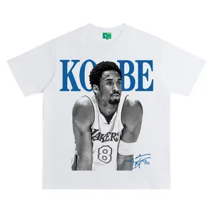 Goat Kobe Bryant Casual Graphic Print Short Sleeve Crew Neck T-Shirt Menswear Man Vintage Basketball Retro T-shirt white tee soulja boy outfit 67 christian clothing gorlock destroyer blue silverfish clothes