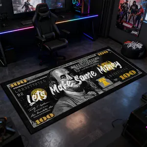 Dollar rug, 1 Count long rug, vintage Dollar pattern money rug, lets make some money Dollar carpet, Soft Velvet non-slip floor mat, Soft Area Rug, suitable for corridor, kitchen, bedroom, bathroom, living room and other scenes, multiple sizes available