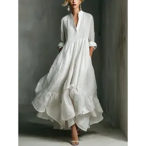 Women's Solid Color High Neck Lightweight Knit Polyester Blend Knitting Casual Dress - Elegant Slim-Fit Comfortable Gown for Casual Wear, Vacation, Knitting Casual Dresses