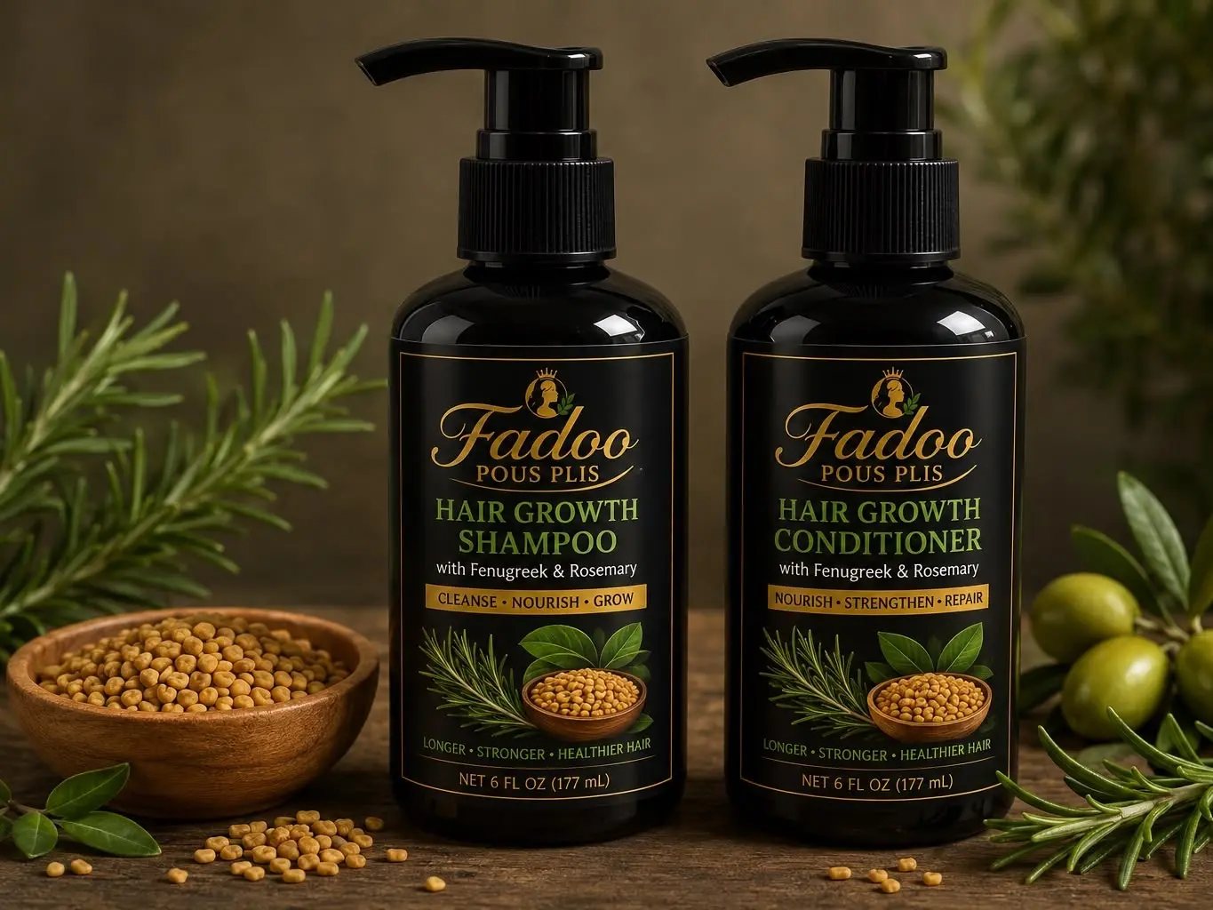 Fadou set of shampoo & conditioner