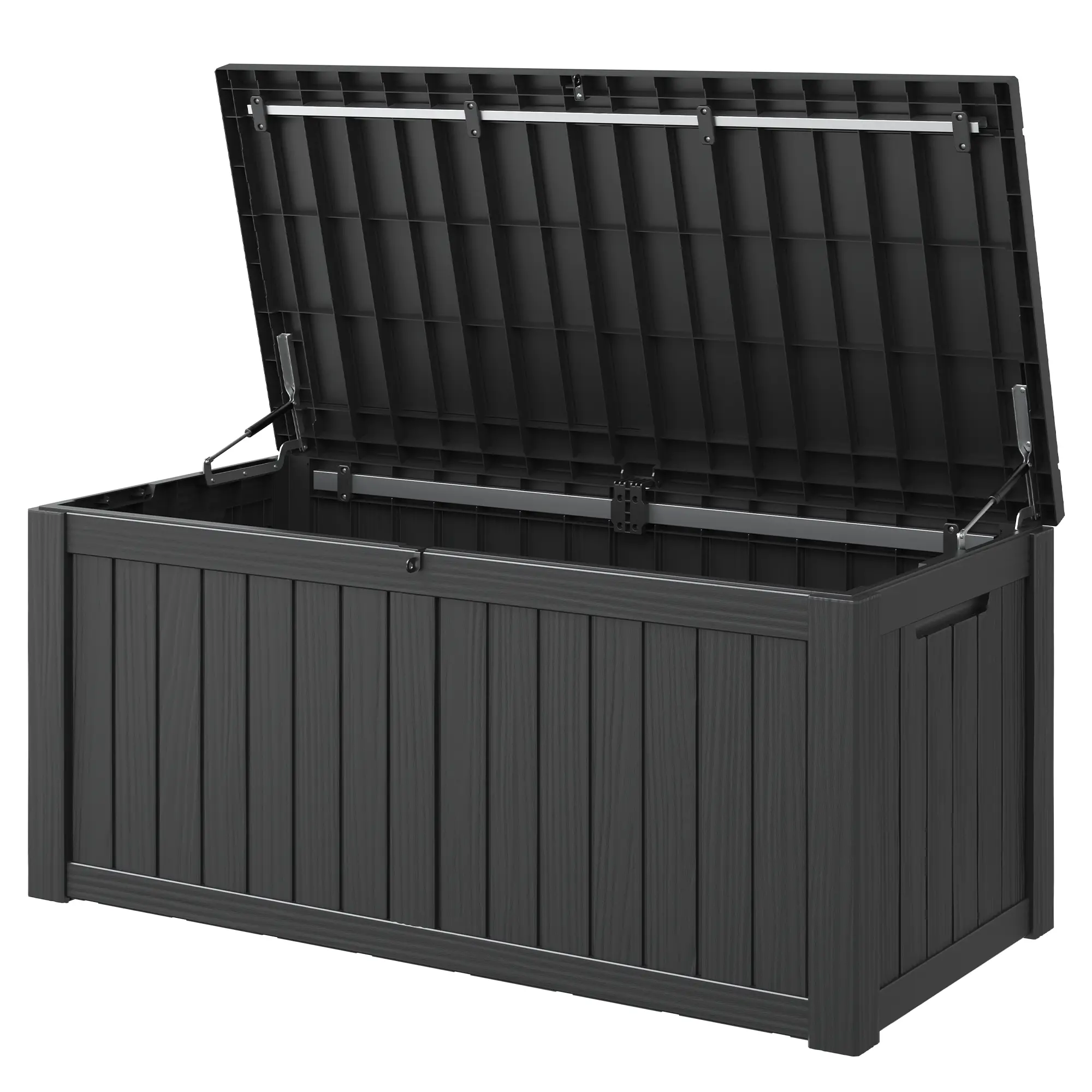 72/120 Gallon Resin Outdoor Storage Deck Box (padlock not included) – Waterproof, UV-Resistant, Multi-Functional Durable Plastic Organiser