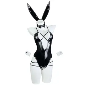 Koruraclub KO71 Cosplay Bunny Girl Costume Sexy Fitted Design with Bunny Ears Tail for Anime Conventions Black Womenswear Clothes Valentine's Day gift SpringStatements