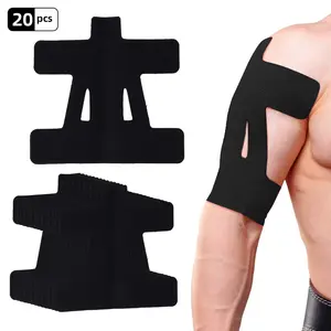 20-Pack Pre-Cut Shoulder & Joint Stabilization Tape - Breathable Elastic Muscle Support for AC Joint, Rotator Cuff Prevention, Sports Adhesive for Baseball, Gym, Physical  socks knee high sets