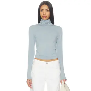 Ripley Rader Turtleneck Top in Chambray
