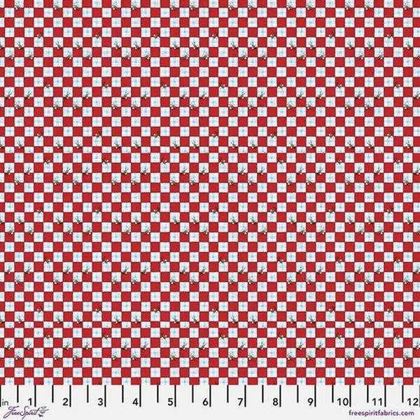 Fabric FreeSpirit Red Bees at a Picnic Happy Birthday, America! by the Quarter Yard PWMY027.RED