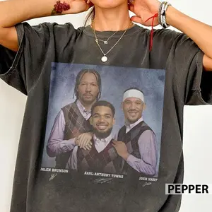 [ SPORTS GRAPHIC TEE - SALE UP TO 45% ] Jalen Brunson Josh Hart Anthony Towns Basketball Shirt, New York Step Bros Tee, Funny Basketball Christmasl Gift Unisex