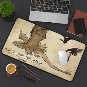 Toothless Desk Mat, Toothless sketch Mouse pad, How to train your dragon, Dreamworks