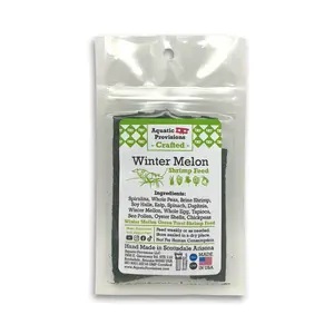 Winter Melon | Green Treat Shrimp Feed for Caridina, Neocaridina, Cherry, Crystal Freshwater Shrimp | Sinking Strips | Small Batch Crafted